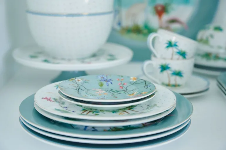 Jolie Gebäckteller Dots Gold 17 cm