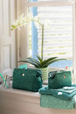 Kosmetiktasche Klein Quiltey Days Grün