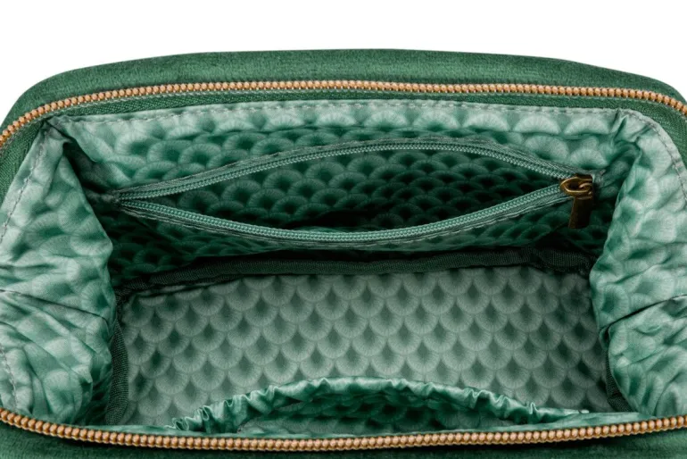 Kosmetiktasche Klein Quiltey Days Grün