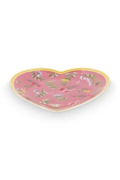 La Majorelle Set/2 Herz Form Teller Rosa