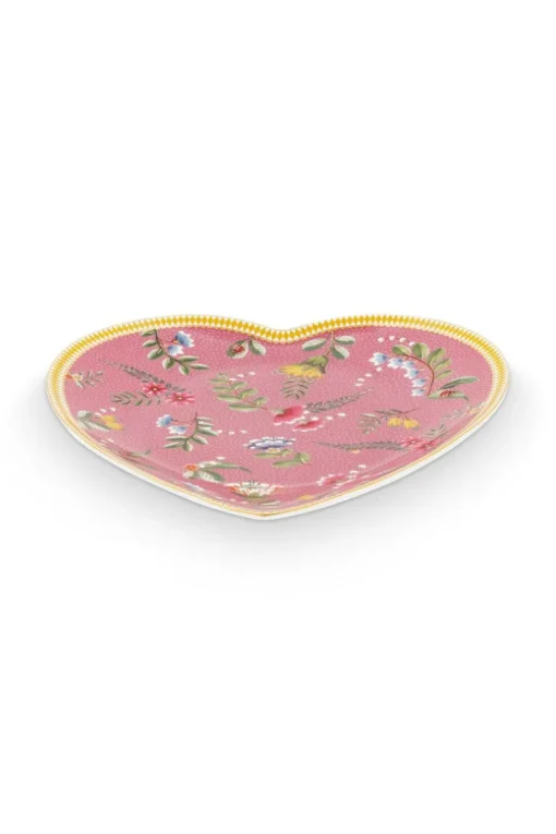 La Majorelle Set/2 Herz Form Teller Rosa