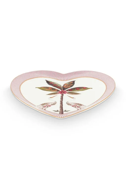La Majorelle Set/2 Herz Form Teller Rosa