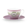 Lily & Lotus Cappuccino Tasse & Untertasse Lila
