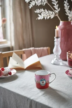 Love Birds Cappuccino Tasse & Untertasse Rot/Rosa