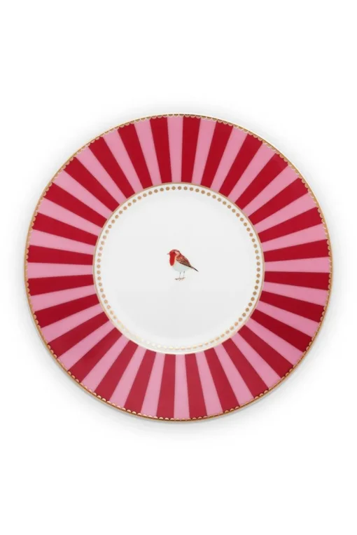Love Birds Cappuccino Tasse & Untertasse Rot/Rosa