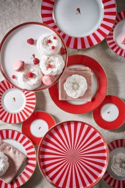 Love Birds Gebäckteller Rot/Rosa 17 cm