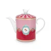 Love Birds Teekanne Medium Rot/Rosa