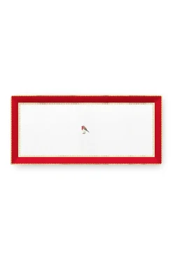 Love Birds Tortenteller Rechteckig Rot