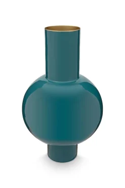 Metall Vase Dunkelgrün 40cm