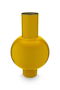 Metall Vase Gelb 40cm