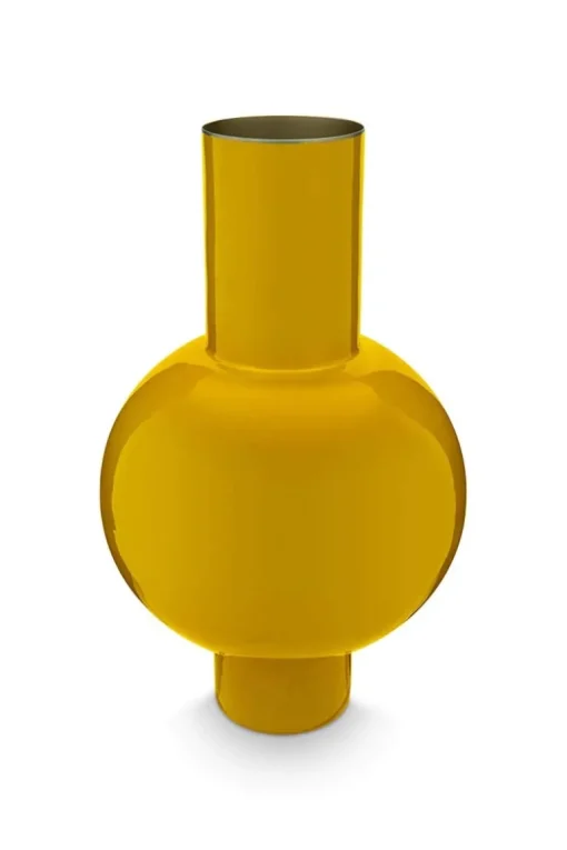 Metall Vase Gelb 40cm
