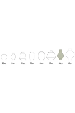 Metall Vase Gelb 40cm