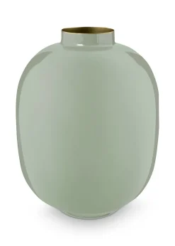 Metall Vase Grün 32cm