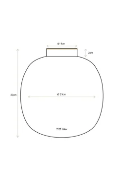Metall Vase Grün 23cm