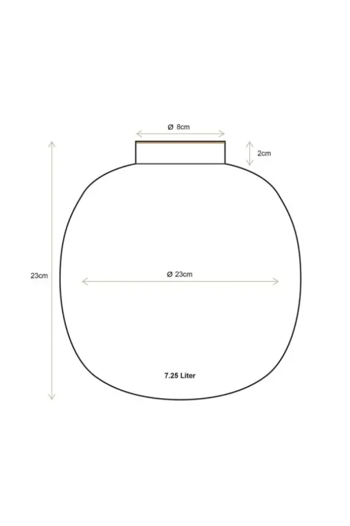 Metall Vase Hellblau 23cm
