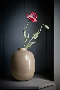 Metall Vase Khaki 32cm
