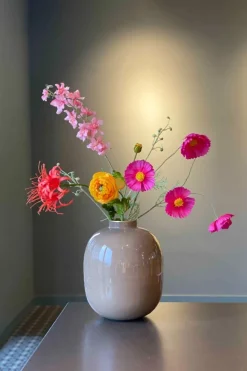 Metall Vase Khaki 32cm
