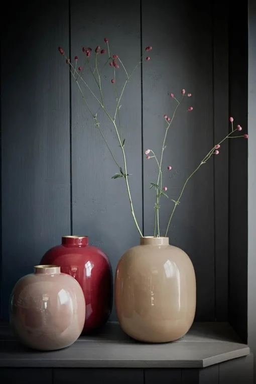 Metall Vase Khaki 32cm