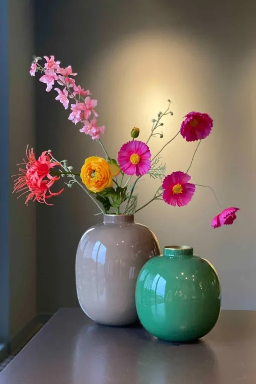Metall Vase Khaki 32cm