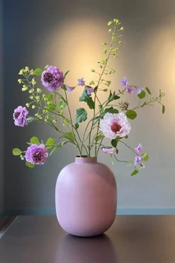 Metall Vase Matte Lila 32cm