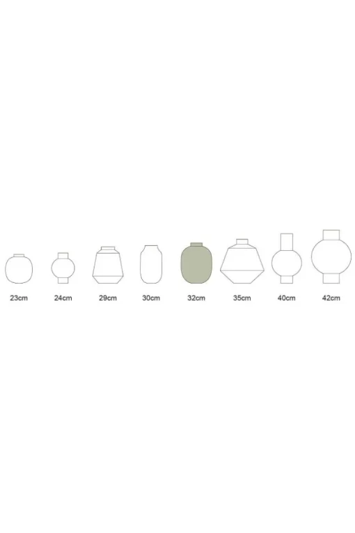 Metall Vase Matte Lila 32cm