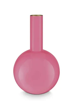 Metall Vase Mittel Rosa 33cm