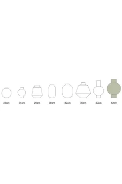 Metall Vase Rosa 42cm