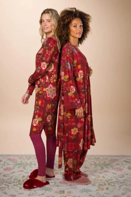 Naomi Kimono Flores Felices Rot