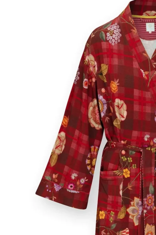 Naomi Kimono Flores Felices Rot