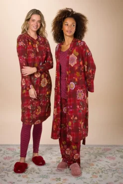 Naomi Kimono Flores Felices Rot