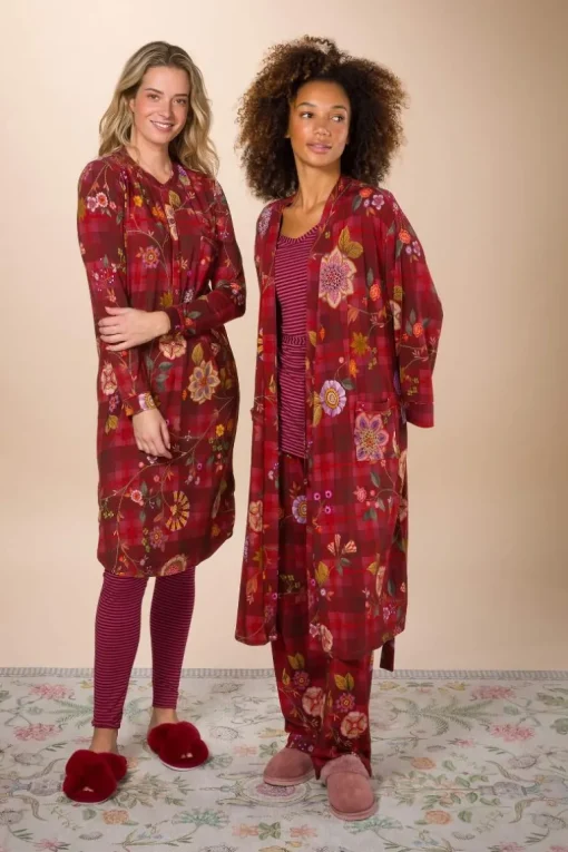Naomi Kimono Flores Felices Rot