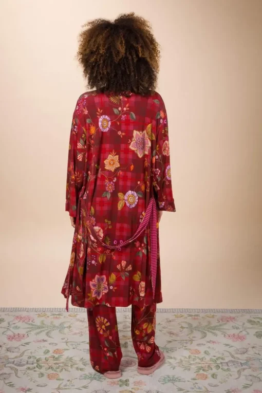 Naomi Kimono Flores Felices Rot