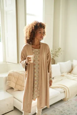 Naomi Kimono Velvet Little Sumo Stripe Sand