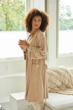 Naomi Kimono Velvet Little Sumo Stripe Sand