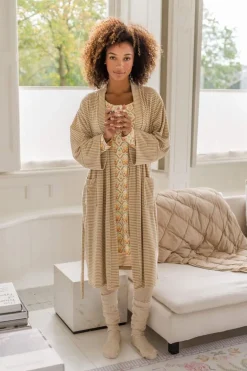 Naomi Kimono Velvet Little Sumo Stripe Sand