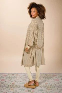 Naomi Kimono Velvet Little Sumo Stripe Sand