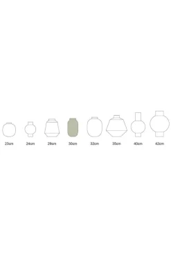 Ovale Metall Vase Gelb 30cm