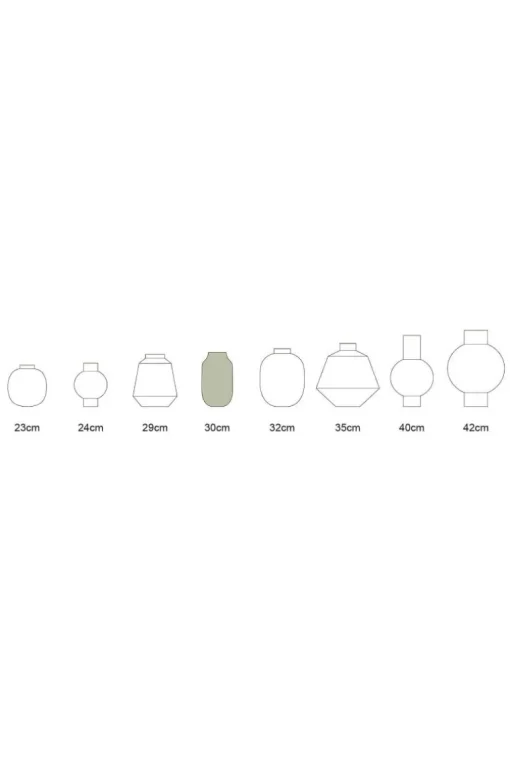 Ovale Metall Vase Gelb 30cm