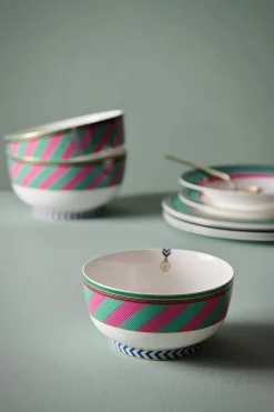 Pip Chique Stripes Schale Rosa/Grün 15.5cm