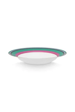 Pip Chique Stripes Tiefer Teller Rosa/Grün 23.5cm