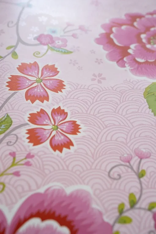 Pip Studio Birds in Paradise Vliestapete Rosa