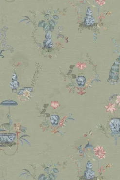 Pip Studio Chinese Porcelain Vinyltapete Hellgrün