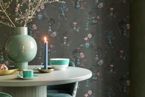 Pip Studio Chinese Porcelain Vinyltapete Dunkelgrün