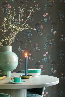 Pip Studio Chinese Porcelain Vinyltapete Dunkelgrün