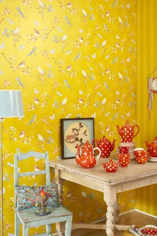 Pip Studio Early Bird Vliestapete Gelb