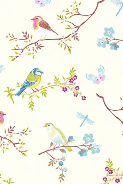 Pip Studio Early Bird Vliestapete Gebrochen Weiss