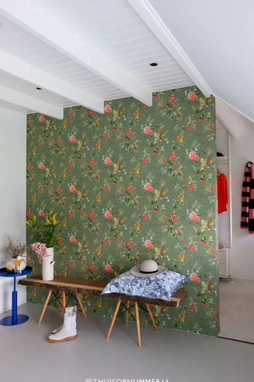 Pip Studio Floris Vliestapete Grün