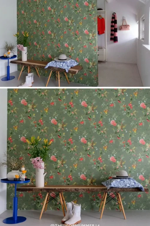 Pip Studio Floris Vliestapete Grün