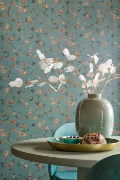 Pip Studio Good Nightingale Vliestapete Petrol