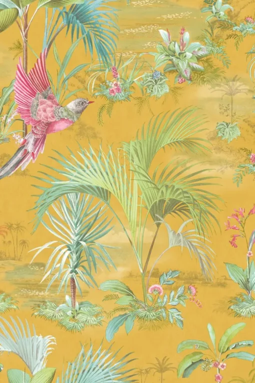 Pip Studio Palm Scene Vliestapete Gelb